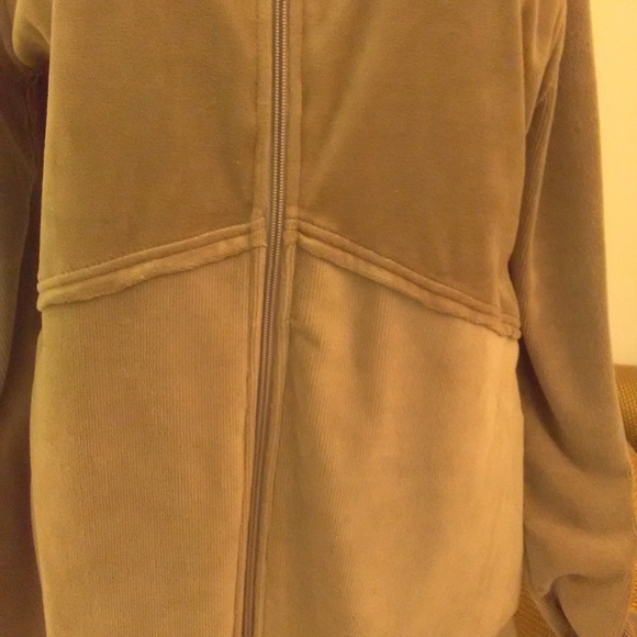 VINTAGE DKNY ACTIVE GREEN VELOUR TRACKSUIT 2 PC PANT SET W/ HOODY Sz. XL MINT - Picture 7 of 8